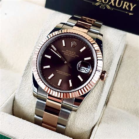 rolex datejust 31 rose gold chocolate|Rolex Datejust 41mm rose gold.